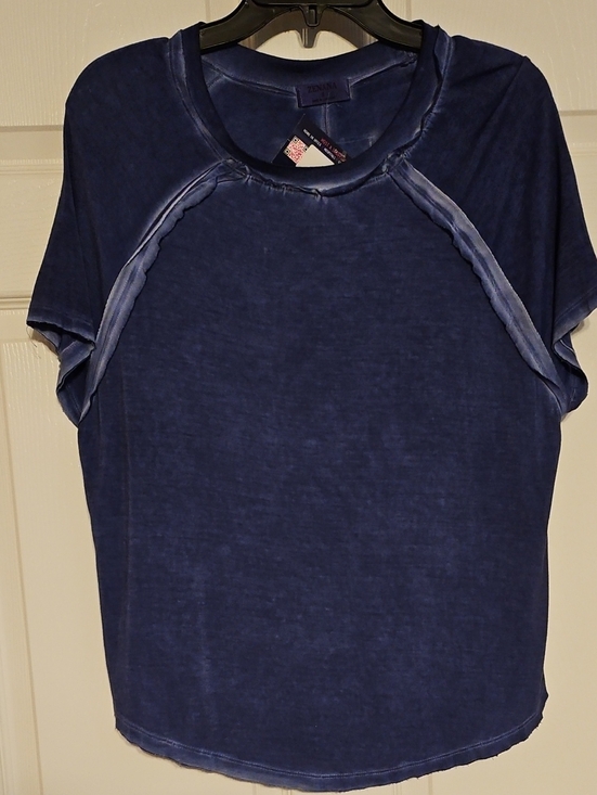 Zenana Outfitters Tops - Zenana Outfitters Indigo Blue Short Sleeve Tee